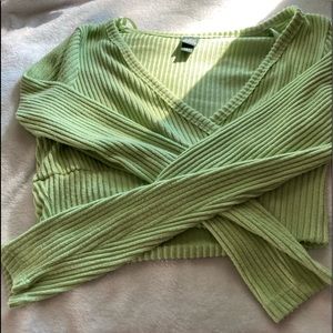 green wild fable crop-top